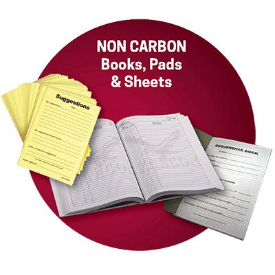 Non carbon books, pads and sheets