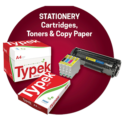 Paper, toner and ink cartridges