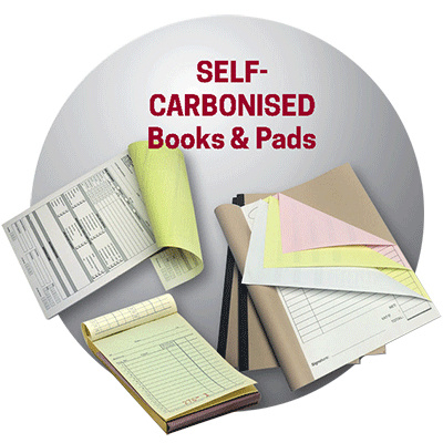 Self carbonised books and pads